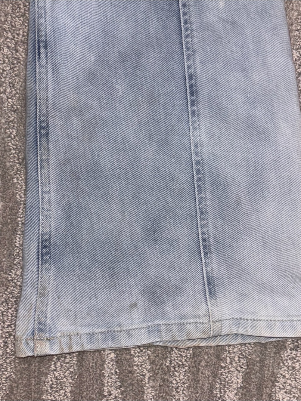We The Free Firecracker Flare Jeans Light Wash Star Patch Bareback Women’s Sz 27 - Picture 9 of 12